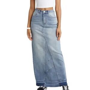 PTCL Release Hem Denim Maxi Skirt 24